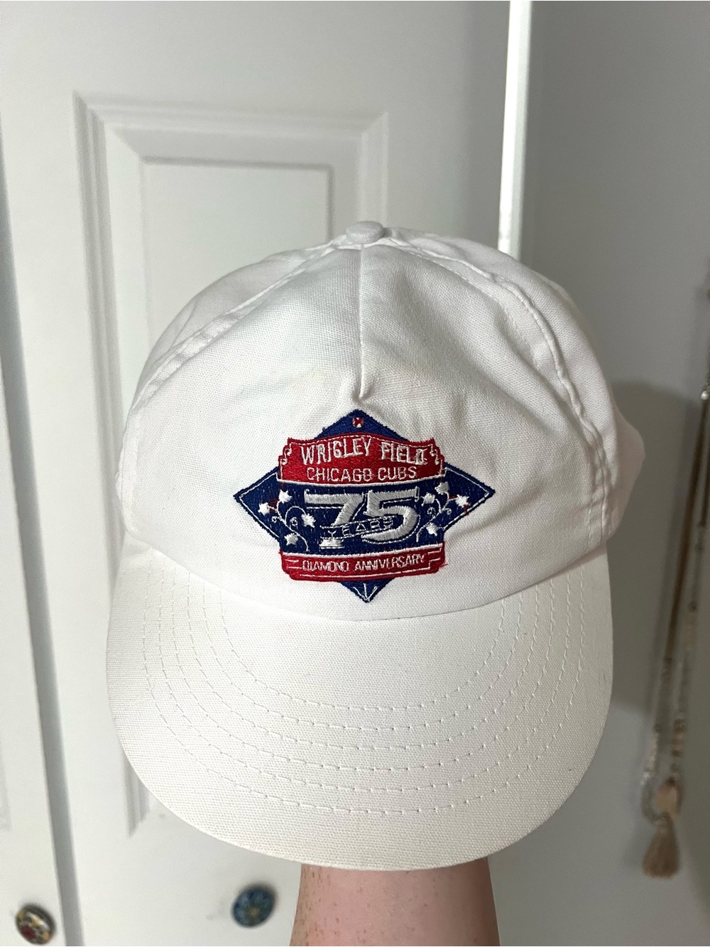 MLB Chicago Cubs Wrigley Field 75th Anniversary White Cap